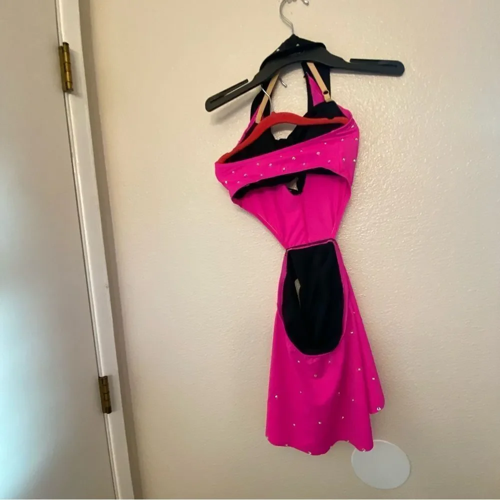 WEISSMAN custom Dance Costume hot pink WORKING DAY NIGHT D11569 MC-Medium child
